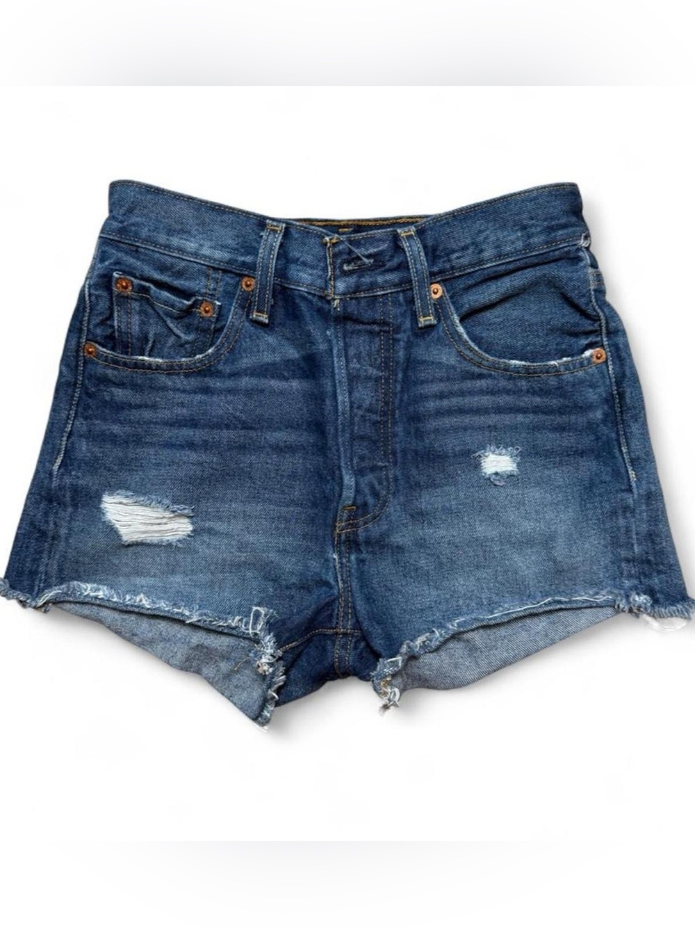 *Levi’s Premium 501 Blue Denim Shorts – Size 24 💙